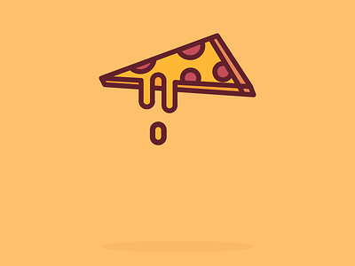 Floating Pizza cheese drip emilioriosdesigns food icon icon design illustration liquid pizza slice