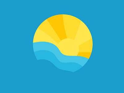 Summer! emilioriosdesigns icon icons illustration illustrator line art minimal ocean summer sunset