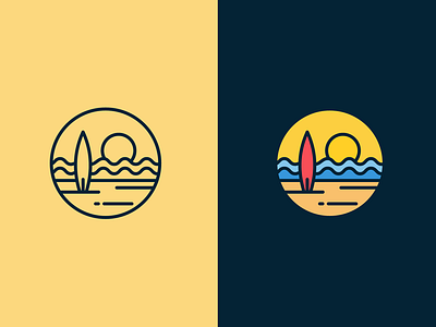Left or Right ? beach emilioriosdesigns flat flat icon icon icon design line line icon ocean sun sunset