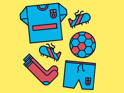 Soccer Kit Icons emilioriosdesigns flat icons football goal icon icons kit line icon simple soccer sport uniform