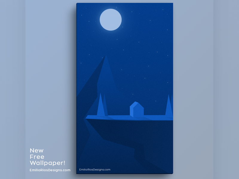 New FREE Wallpaper Download! download wallpaper freebie free cabin nature mountains illustrator illustration cliff emilioriosdesigns