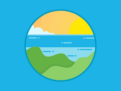 Back from Vacation! beach emilioriosdesigns icon logo ocean summer vacation