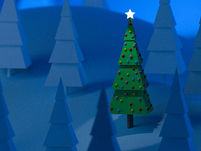 Christmas Tree time! 3d 3d lowpoly 3d render blender christmas emilioriosdesigns graphicdesigner low poly tree