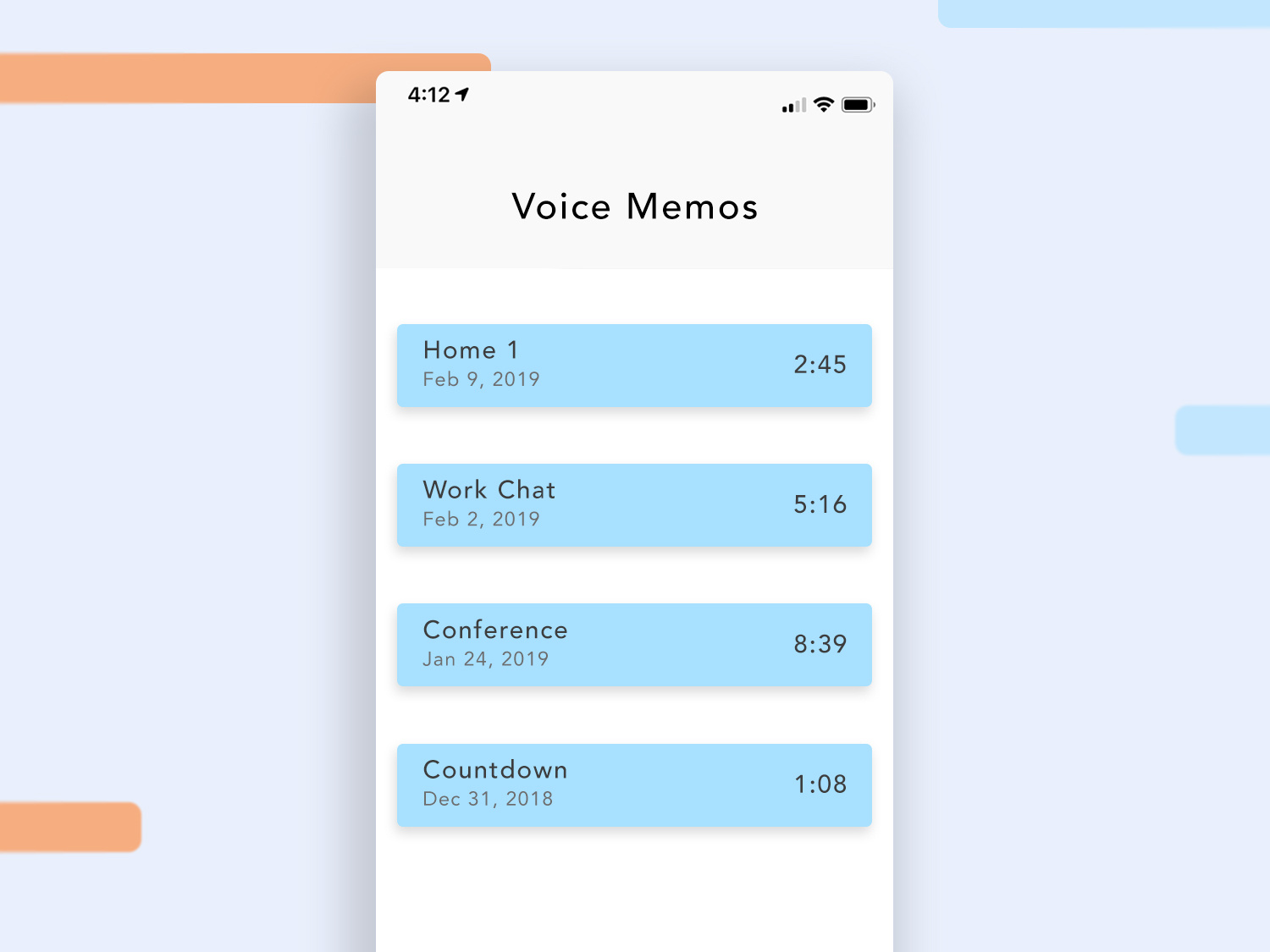 Voice Memos Ui by Emilio Rios Designs on Dribbble