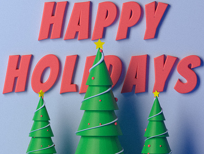 Happy Holidays! 3d 3d render blender christmas christmas tree emilioriosdesigns graphicdesigner lowpoly lowpolyart