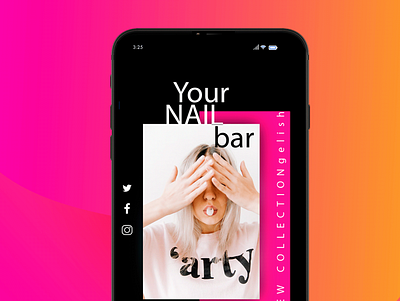 nails bar app app design fashion brand ui ux