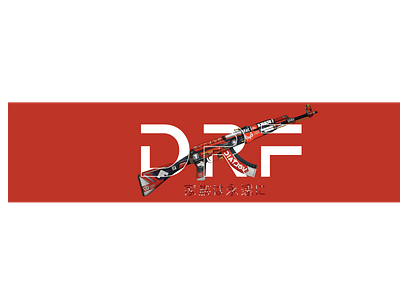 DRF ak47 illustration photoshop text design