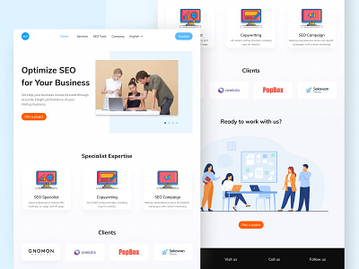 SEO Homepage branding ui uiux webdesign