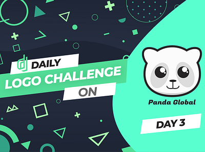 PANDA logo design challenge on day 3 branding character clean concept creative daily dailylogochallenge design dipto graphic design icon illustrator logo logo design logos logotype panda pro vector