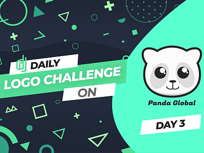 PANDA logo design challenge on day 3