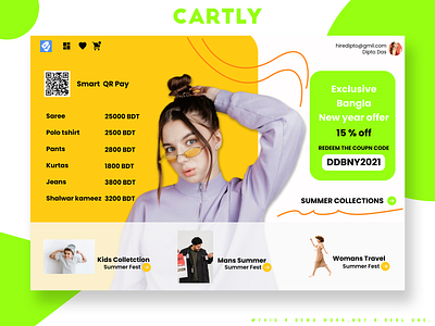 Cartly Cart dashboard UI Design