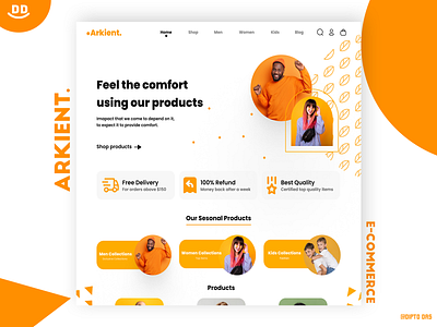 Arkient Ecommerce Landing Page Design