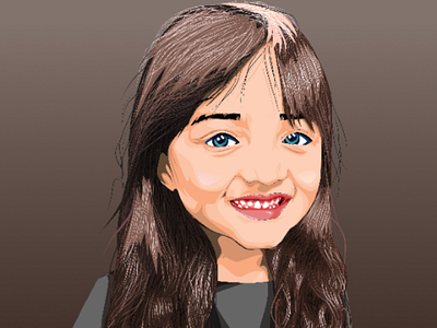 Little Girl Vector Art vectorart affinitydesigner