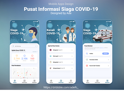 Pusat Informasi Siaga Covid-19 app design ui ux