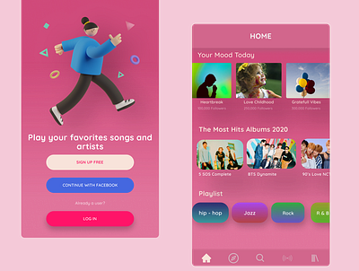 Music Player Application application music design design app mobile app mobile app design mobile design mobile ui music music app music player ui