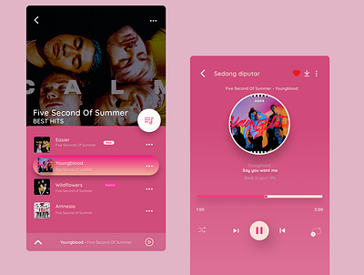 Music Player exploration mobile app mobile app design mobile design mobile ui mobileui music app music player ui ui ux uidesign