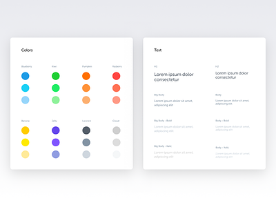 Color and text - Spotangels Design System colors colors palette design system guide guidelines pos stats style guide ui elements ui guide ui style