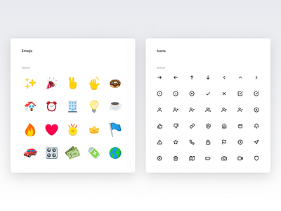 Emojis and icons Color and text - Spotangels Design System