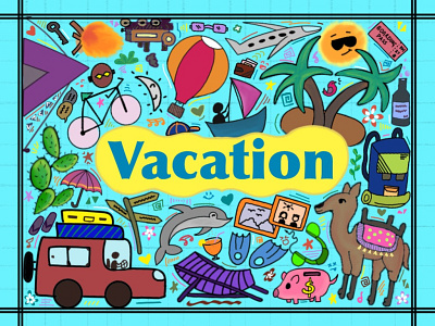 Vacation Doodle doodle doodleart doodles doodling fun illustration illustrations illustrator travel traveling travellers travelling vacation