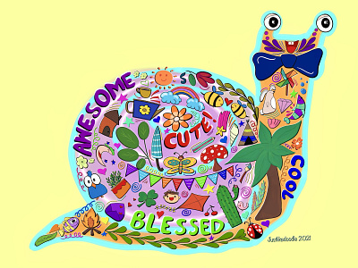 Snailed it! digitalart doodle doodleart doodles doodling drawing justlikedoodle snail