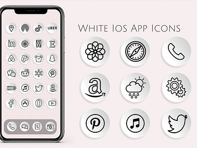 White iOS icons