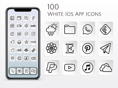 White iOS icons designs