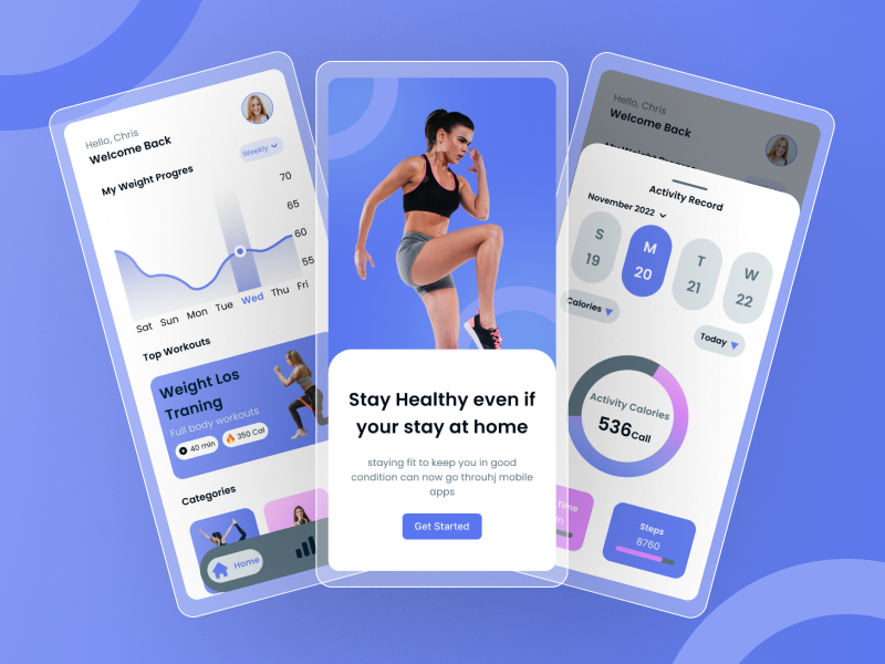 Fitnes & Workout Mobile Apps by Subhan Hakim on Dribbble