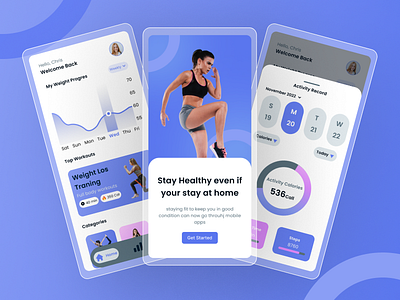 Fitnes & Workout Mobile Apps application appmobile apps branding design fitnes gym health illustration mobile mobileapp sporty training ui uimobileapps uiux web woman workout