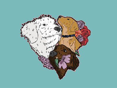Doggies With Love art artwork design doggies dogs graphic illustration logo