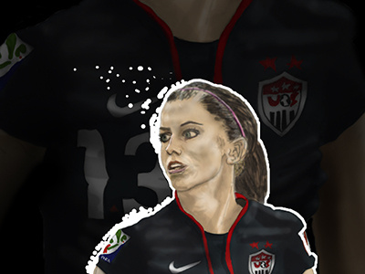 Ilustración fútbol mujer soccer women