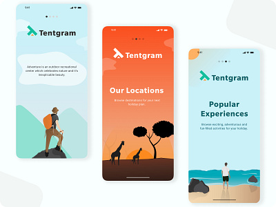 Onboarding UI app illustration typography ui ux