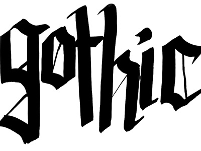 Gothic gothic handtype type