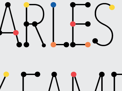 Eames type dots eames midcentury primary colours type typography