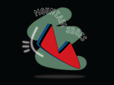 Mountain Shoes branding design icon