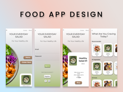 Food App Design by ZAZA on Dribbble