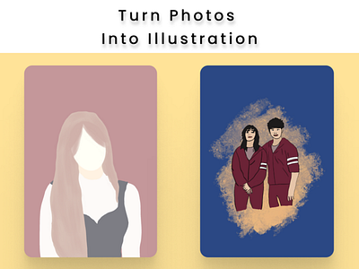 Turn Photos into illustration flat illustration vector