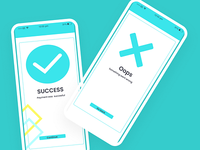 Payment success and failure page dailyui failed mobile mobile app payment success ui uidesigner ux
