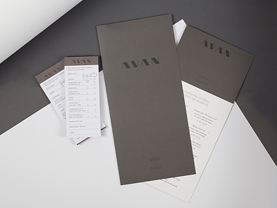 AVAN Restaurant branding print webdesign