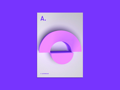 Alphabet Poster "A" - 01/26 3d art photoshop poster poster design shape typeposter