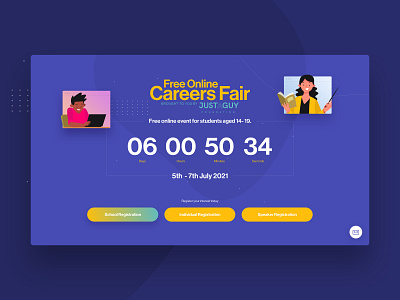 Online Careers Fair Event - Landing Page graphic design