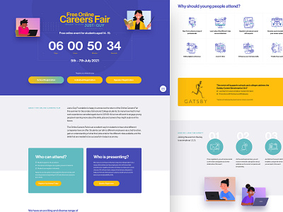Online Careers Fair Event - Landing Page design graphic design landing page sketchapp website