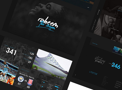 Raheem Sterling - One-Page Website england football manchester city one page site raheem sterling website website design