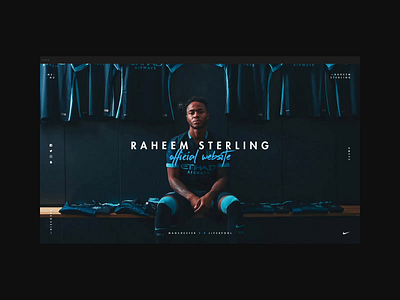 Raheem Sterling - One-Page Website adobe after effects adobe photoshop animation ui design ux design website website animation website concept