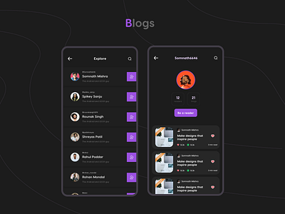 blogs app dark