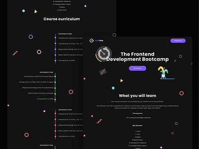 Codebae's homepage design courselandingpage courses design freelance homepage landing landingpage ui ux