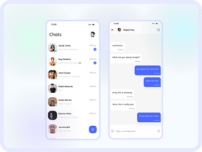 Chat App's UI Design app chat chatapp flat ui