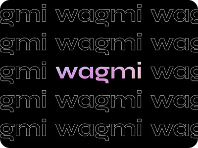 Wagmi Typography branding graphic design logo typography ui