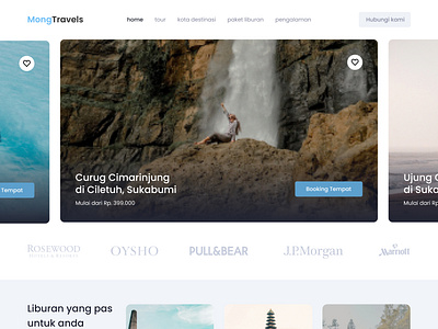 MongTravels Landing Page app branding clean design graphic design illustration logo ui uidesign web webdesign