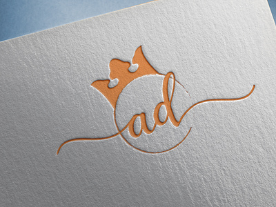 Paper Pressed PSD Logo Mockup AD