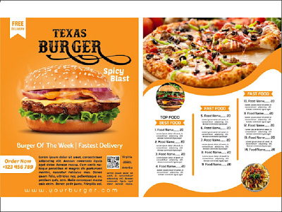 Burger Flyer Design branding design flat flyer flyerdesign illustration illustrator logo minimal mordern logo reataurantmenucard restaurantflyer ui vector